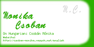 monika csoban business card