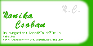 monika csoban business card